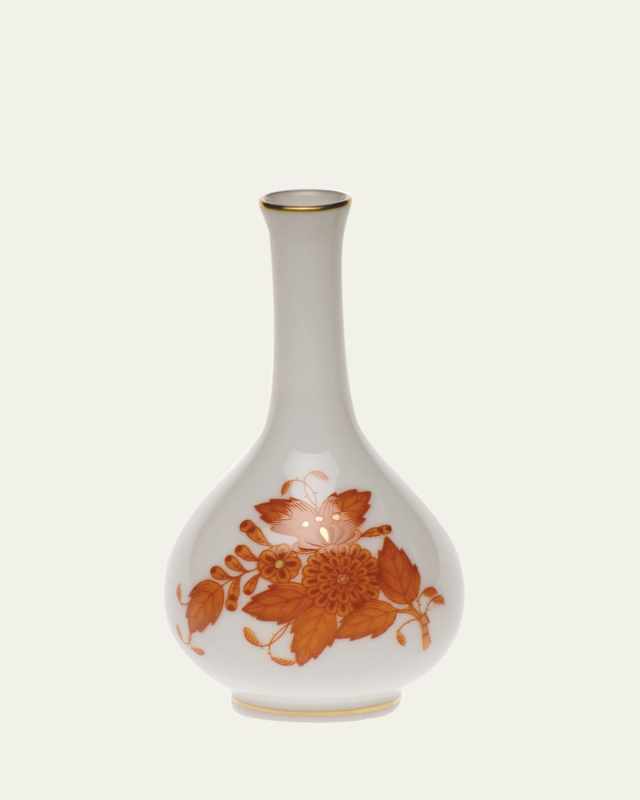Chinese Bouquet Rust Small Bud Vase